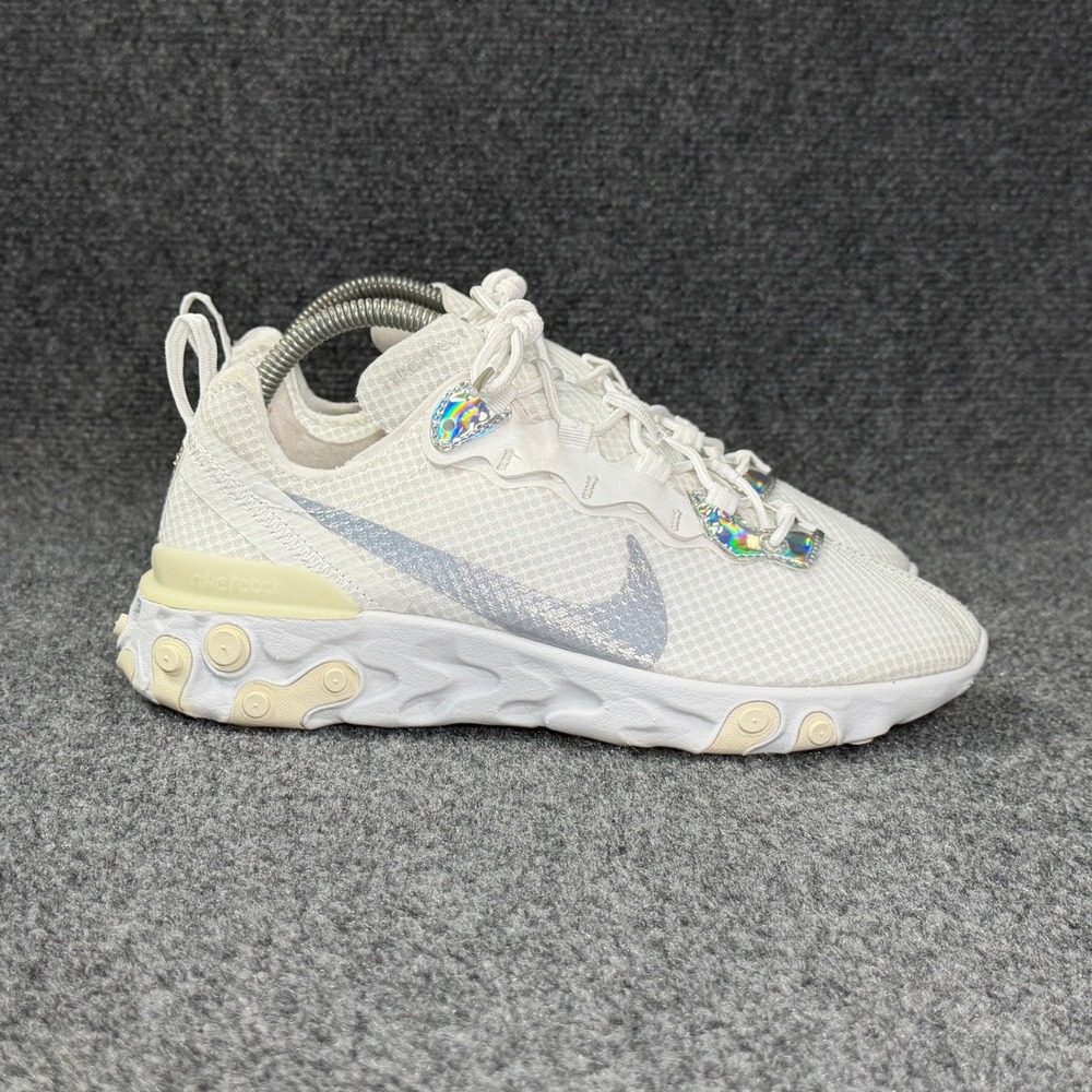 Nike Element 55 Running Shoes Women's 9 White Iridescent Athletic Run Training